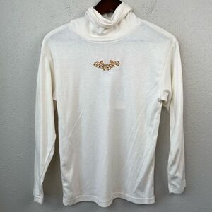 NWT Chic Sportswear Cream Turtleneck Sweater Size M